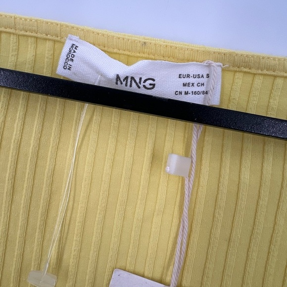 MNG Mango Ribbed Knit Open Front Bottom Slit Cardigan - Picture 6 of 8